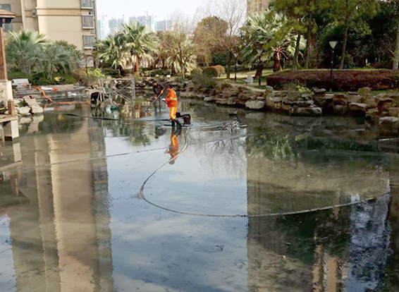 固原景观池淤泥清理