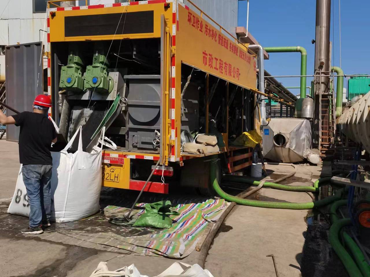 固原淤泥压干处理